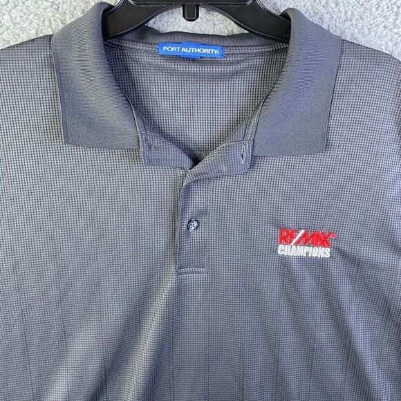 Port Authority Dri-Fit Men's Polo Size 2XL Dark Grey Golf Shirt Short Sleeve NEW - Picture 3 of 13
